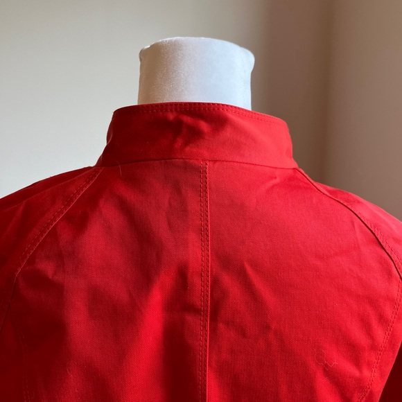 Kenneth Cole Sleek Fitted 3/4 Length Sleeve Jacket Brilliant Red/Orange - Picture 6 of 12